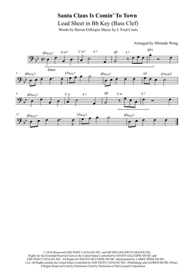 Santa Claus Is Comin' To Town (arr. Miranda Wong)