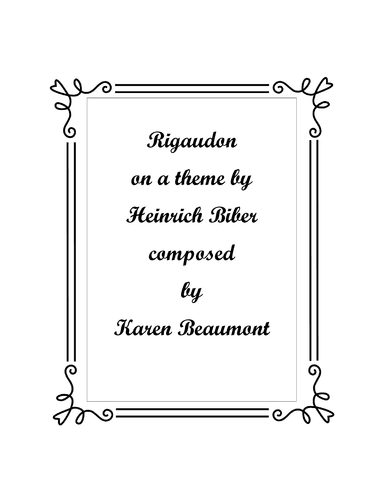 Rigaudon on a theme by Heinrich Biber