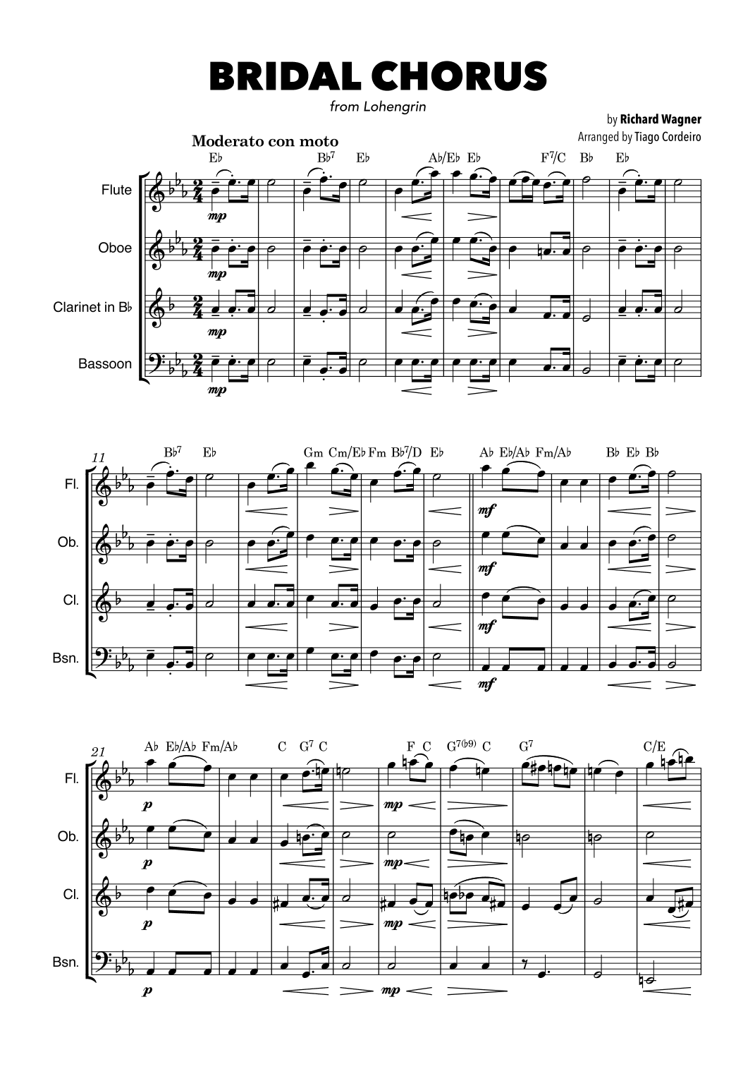 Bridal Chorus (arr. Tiago Cordeiro)