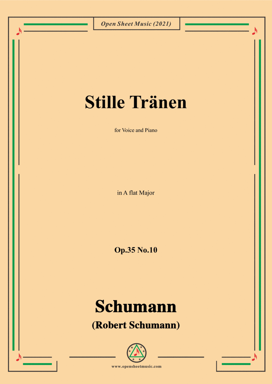 Schumann-Stille Tranen,Op.35 No.10 in A flat Major (arr. Open Cloud)