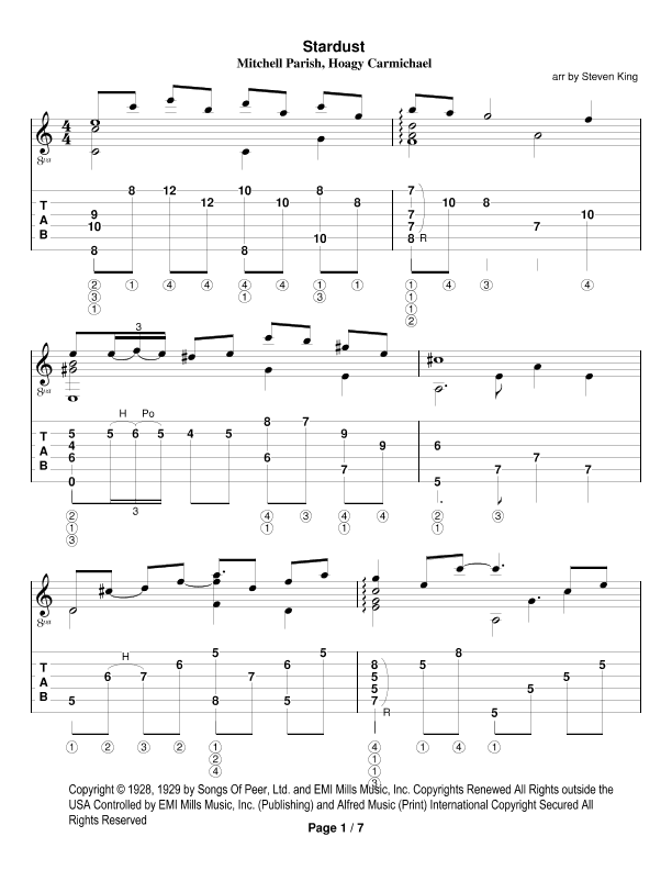 Stardust (arr. Steven King)