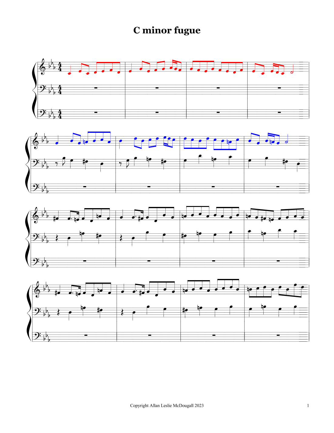 C minor fugue