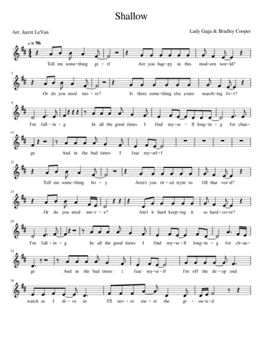 Shallow (arr. Jarett LeVan)