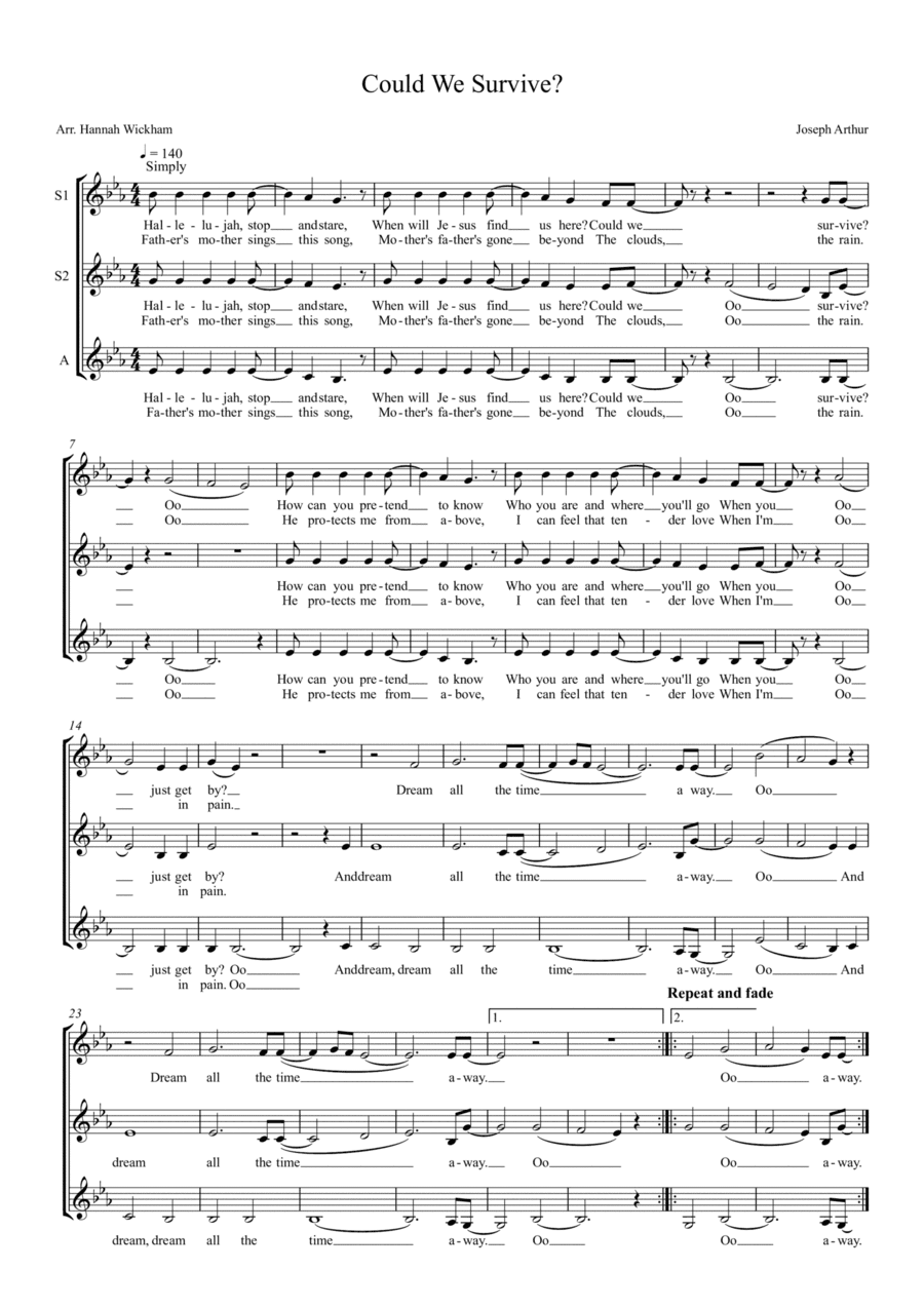 Could We Survive (arr. Hannah Wickham)