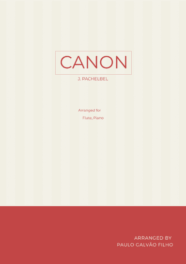 CANON IN D - FLUTE & PIANO (arr. Paulo Galvao Filho)