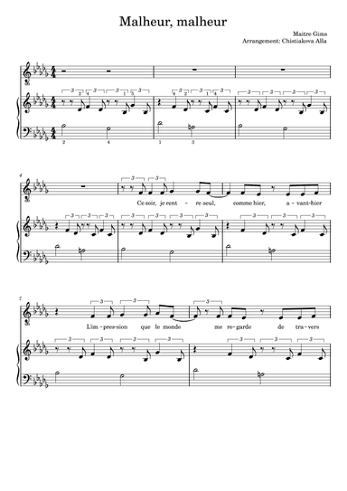 Malheur Malheur (arr. Alla Chistiakova)