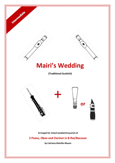 Mairi's Wedding - 2 flutes, oboe and clarinet/bassoon (arr. Catriona Melville-Mason)