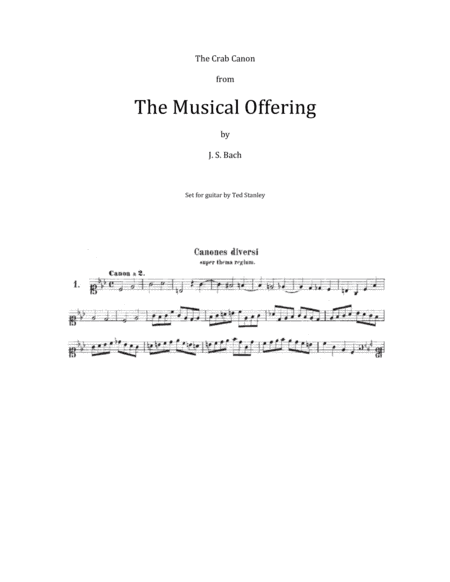 Canon a 2 (from the Musical Offering) (arr. Ted Stanley)