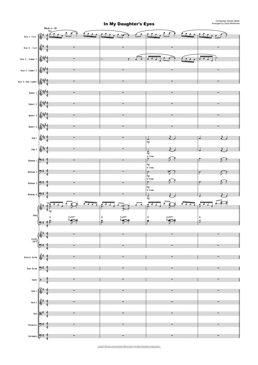 In My Daughter's Eyes (arr. Daryl McKenzie)