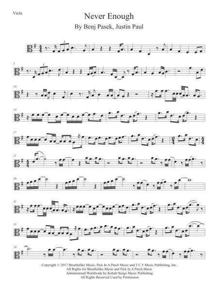 Never Enough (arr. Kevin Busse)