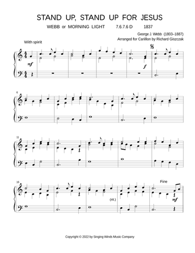 Stand Up, Stand Up For Jesus  (WEBB) (arr. Richard Giszczak)