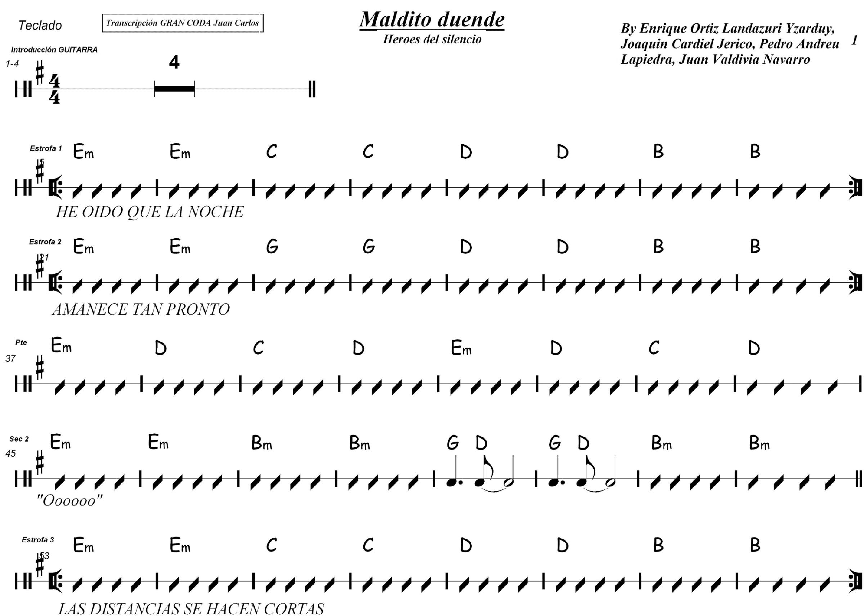Maldito Duende (arr. juan carlos esteve / Gran Coda)