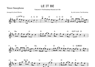 Let It Be (arr. Josiel Oliveira)