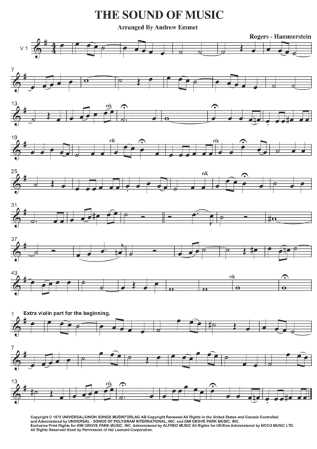 The Sound Of Music (arr. Andrew Emmet)