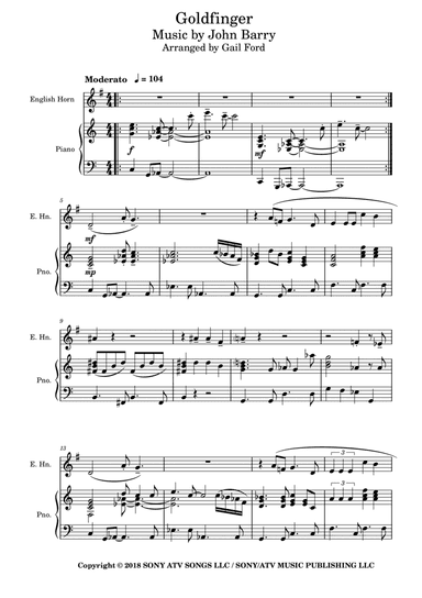 Goldfinger (instrumental Version) (arr. Gail Ford)
