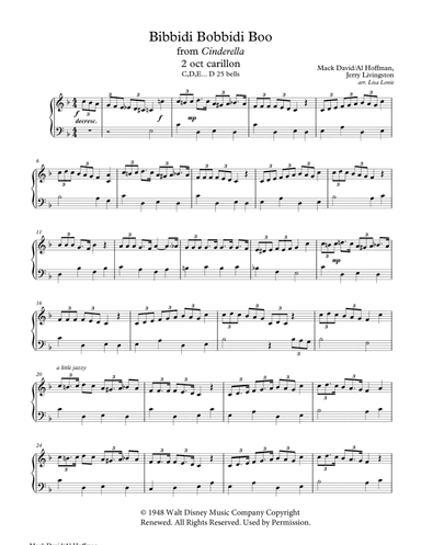 Bibbidi-bobbidi-boo (the Magic Song) (arr. Lisa Lonie)