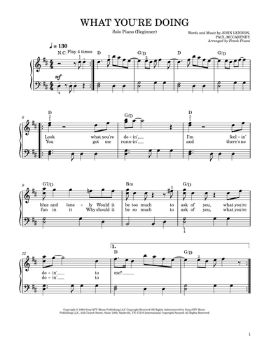 What You're Doing (arr. Frank Pisani)
