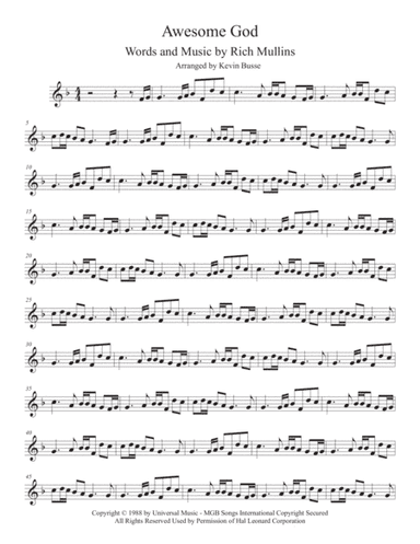 Awesome God (arr. Kevin Busse)