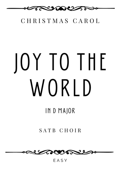 Mason - Joy to the World in D Major - Easy (arr. Piacere Music Sheets)
