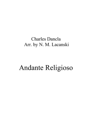 Andante Religioso (arr. Nick Lacanski)