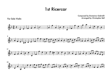 1st Ricercare - Gabrielli (arr. Silent Home Records)