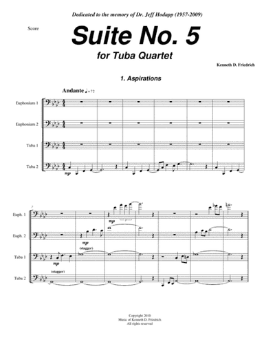 Suite No. 5 for Tuba Quartet