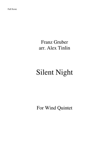 Silent Night (arr. Alex Tinlin)