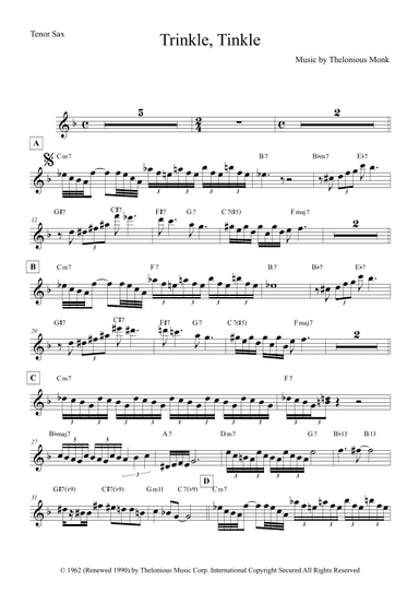 Trinkle-tinkle (arr. The Sheet Music Library)