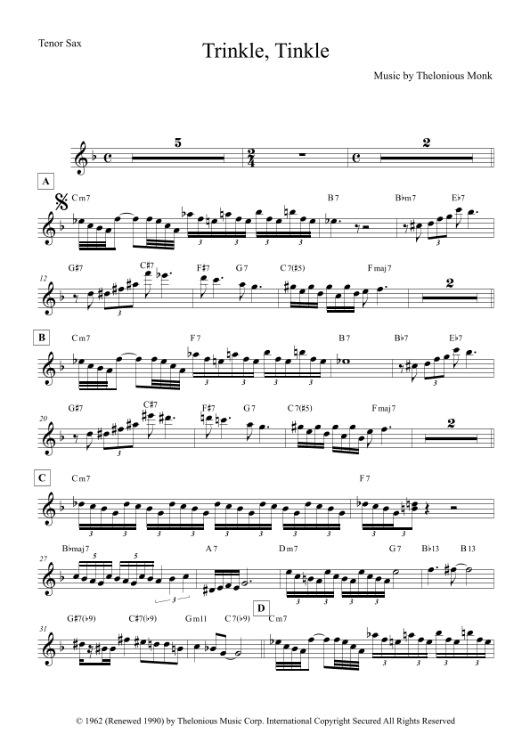 Trinkle-tinkle (arr. The Sheet Music Library)