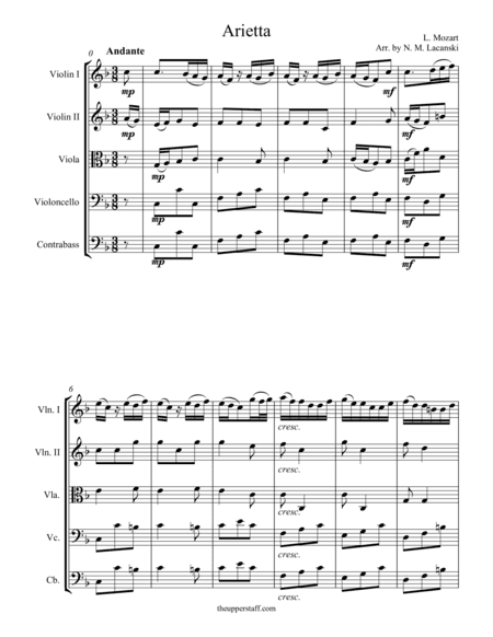 Arietta (arr. Nick Lacanski)