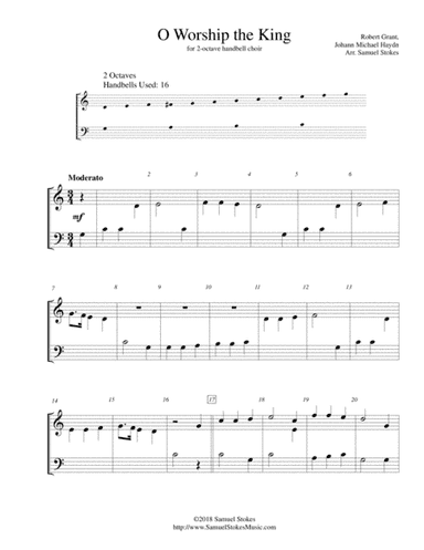 O Worship the King - for 2-octave handbell choir (arr. Samuel Stokes)