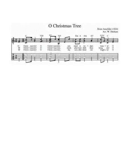 O Christmas Tree - Carol arranged for fingerstyle guitar (arr. Big Bill Durham)
