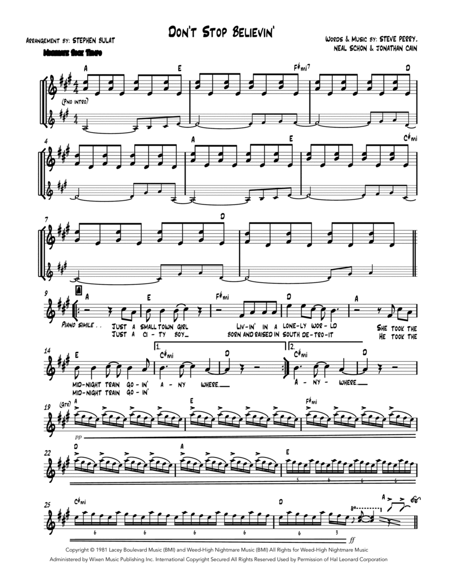 Don't Stop Believin' (arr. Stephen Bulat)