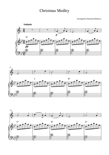 Christmas Medley (for Bb trumpet solo and piano accompaniment) (arr. Kaiserin Rebecca)