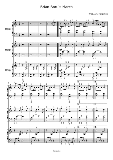 Brian Boru's march Harp Trio (arr. Harpoline)