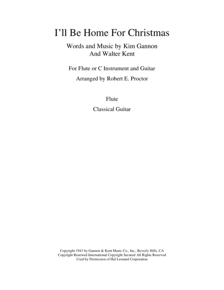 I'll Be Home For Christmas (arr. Robert E. Proctor)