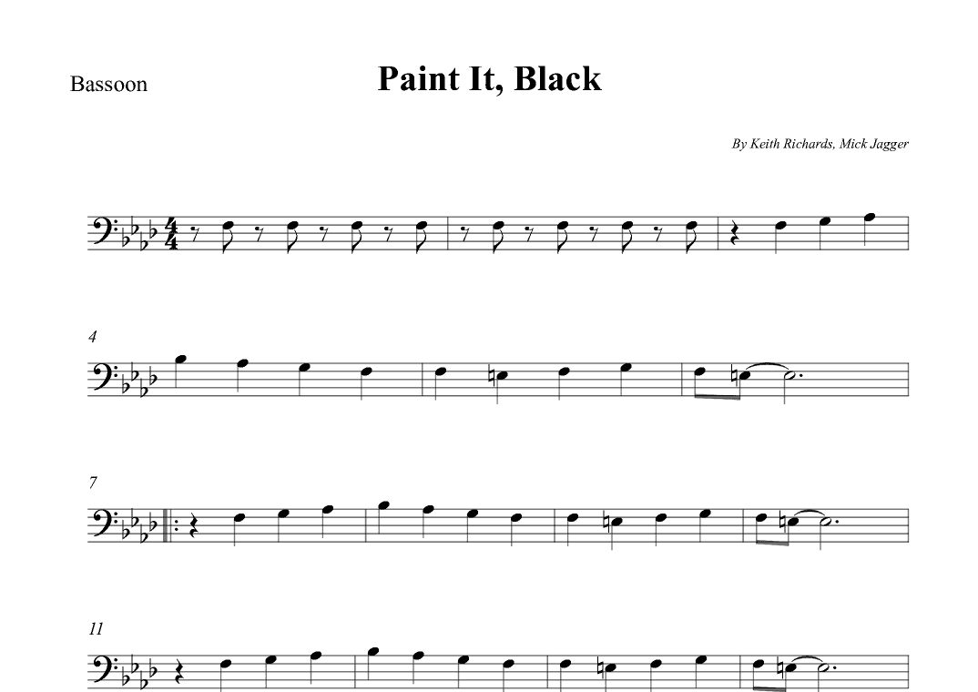 Paint It, Black (arr. Wesley S. SIlva)