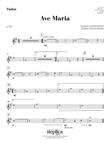 AVE MARIA - VIOLON part