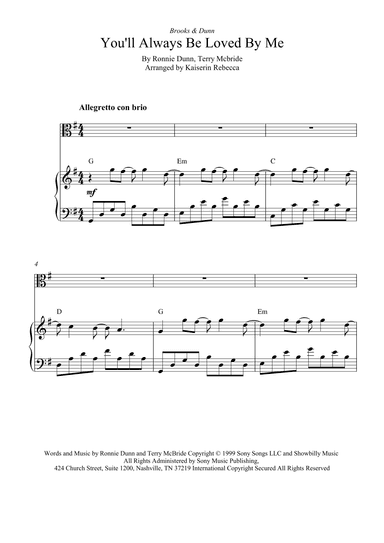 You'll Always Be Loved By Me (arr. Kaiserin Rebecca)