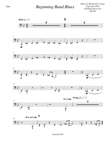 Beginning Band Blues- tuba