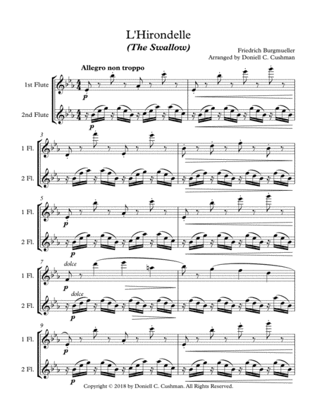 L'Hirondelle (The Swallow) (arr. Doniell Cushman)