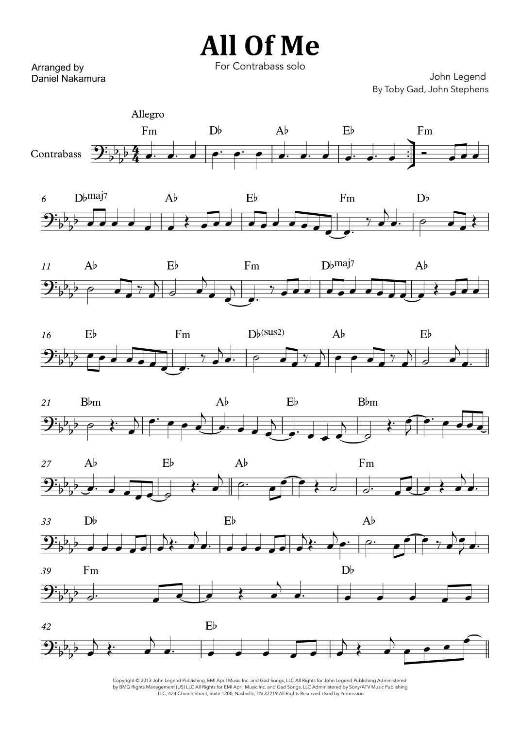 All Of Me (arr. Daniel Nakamura)