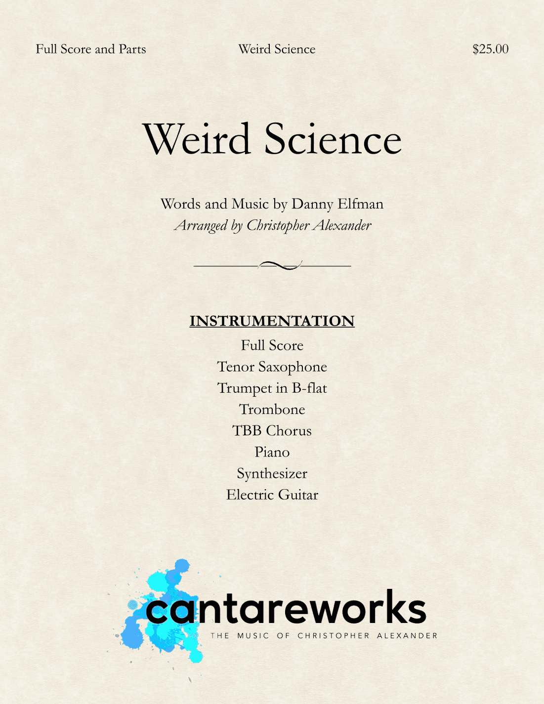 Weird Science (arr. Christopher Alexander)