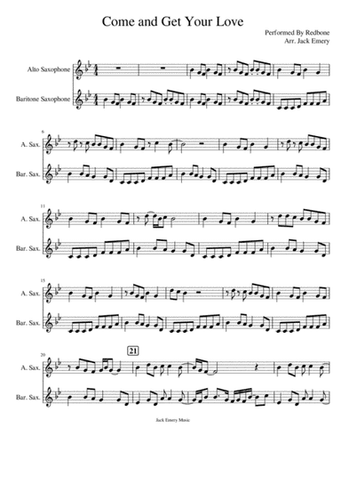 Come And Get Your Love (arr. Jack Emery)