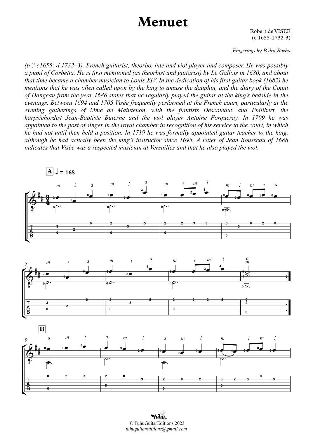 Menuet (arr. Pedro Rocha)