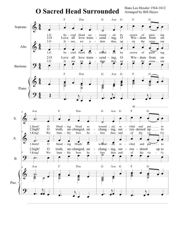 O Sacred Head Surrounded (arr. Bill Hayes)
