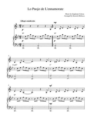 Lo Puojo de L'ennamorate (The Young Man in Love) (arr. Kaiserin Rebecca)