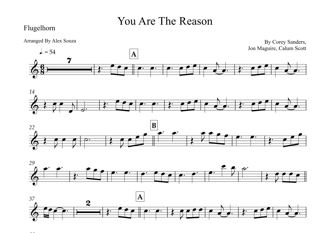 You Are The Reason (arr. Alex Souza)