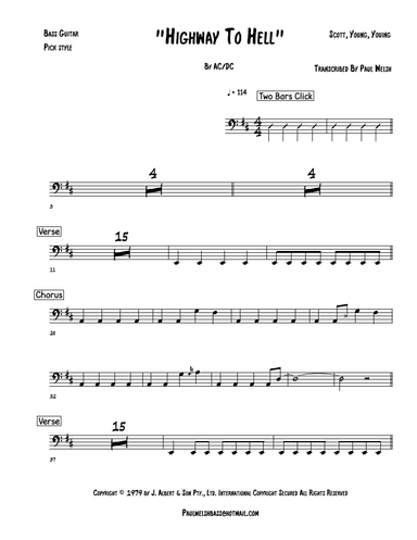 Highway To Hell (arr. P Welsh)