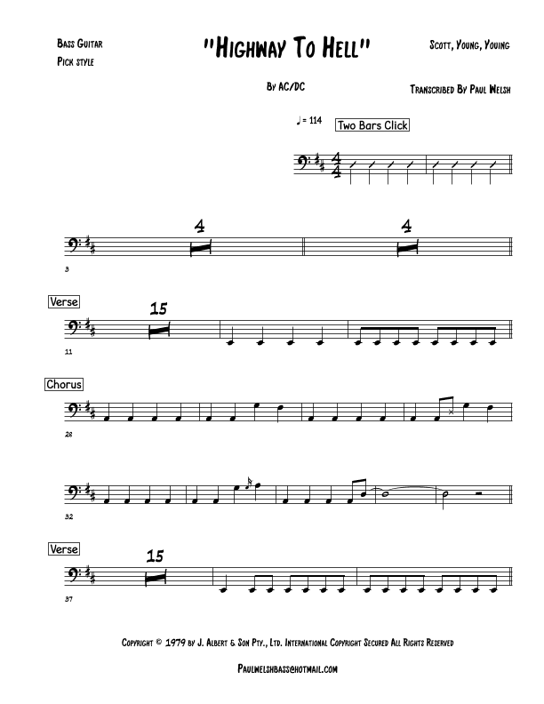 Highway To Hell (arr. P Welsh)